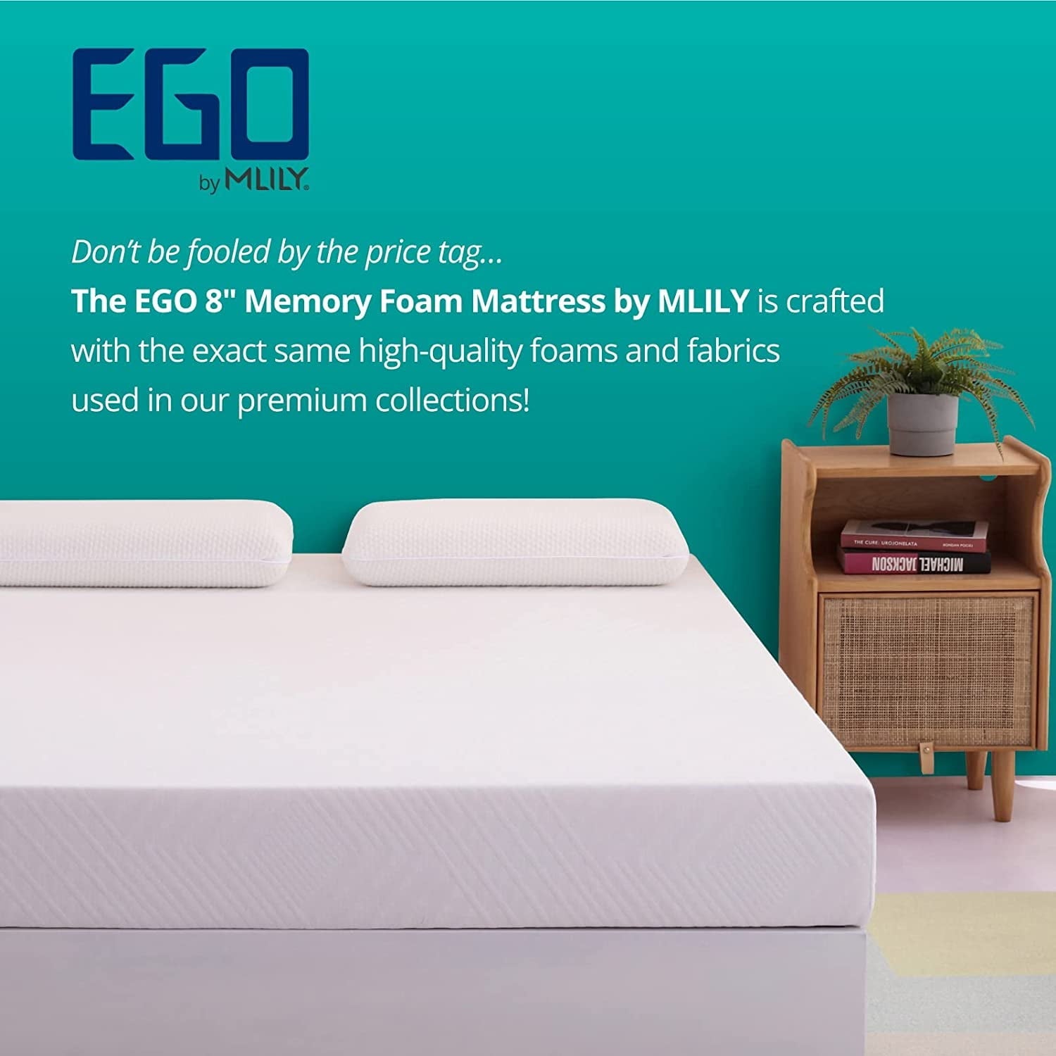 Foam Mattress, 8 inch Medium Firm Mattress, Green Tea and Cooling Gel Infused Pressure Relief, CertiPUR-US Certified, Queen Size