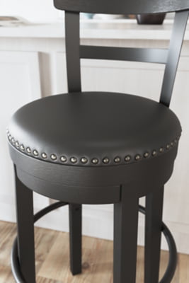 Signature Design by Ashley Casual Valebeck Bar Height Bar Stool Black