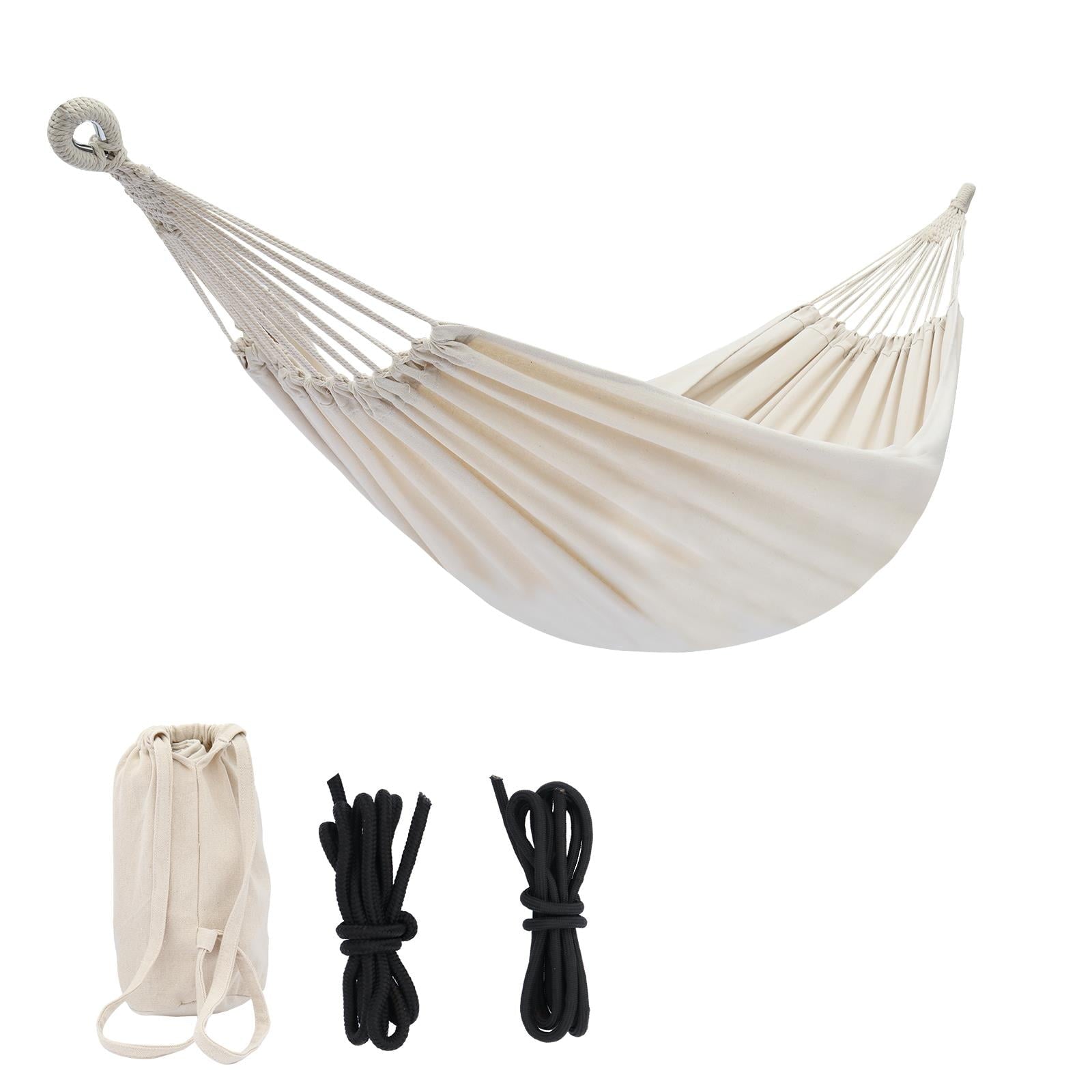 Winado Polyester Cotton Hammock, Natural Rope 200*150Cm,Beige