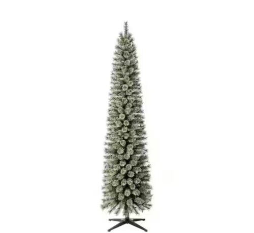 7ft. Pre-Lit Artificial Cashmere Pencil Christmas Tree, Clear Lights by Ashland®