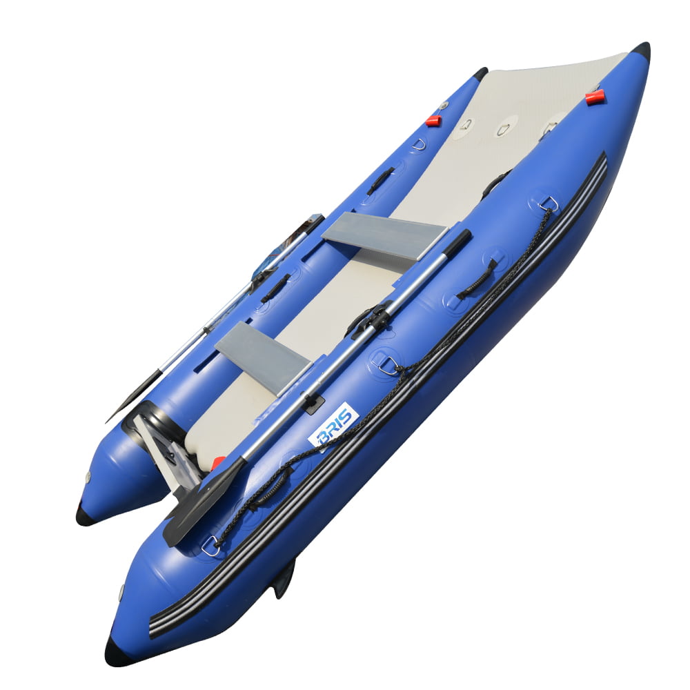 BRIS 11 ft Inflatable Catamaran Inflatable Boat Dinghy Mini Cat Boat Blue