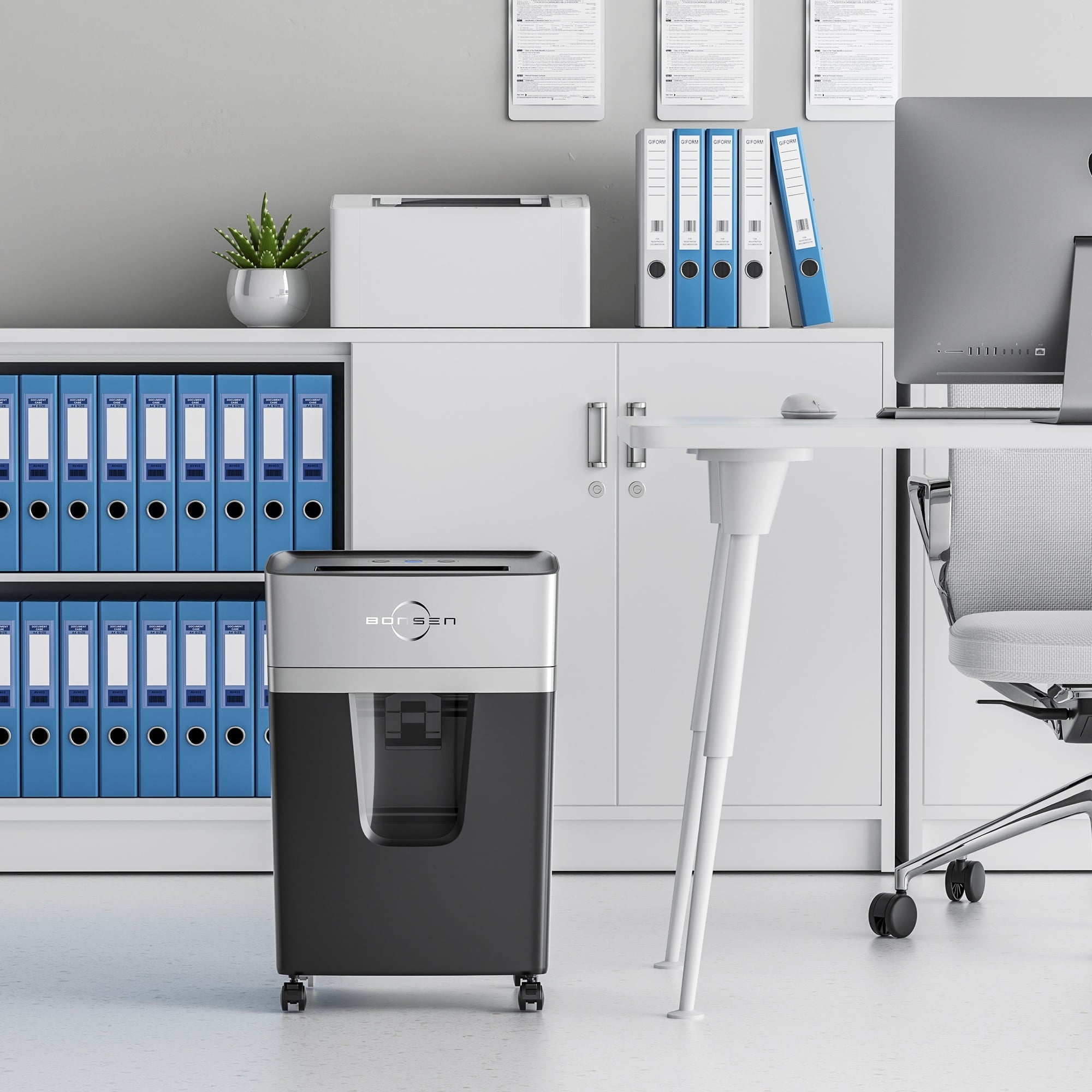 Bonsen 10-Sheet Micro Cut Paper Shredder Home Office Shredder with 5.2 Gallon Wastebasket