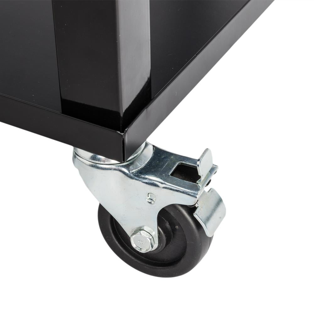 BaytoCare 80QT Rolling Party Iron Spray Cooler Cart Ice Chest Patio Warm Shelf Red