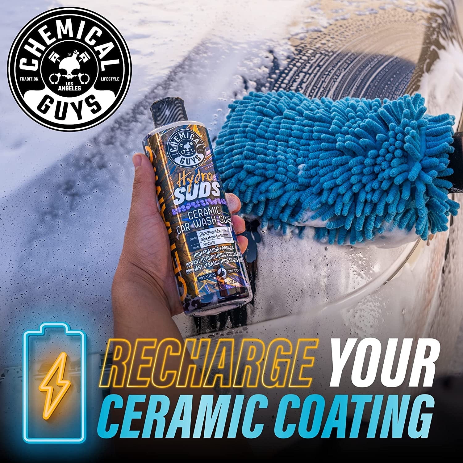 Chemical Guys Hydrosuds High-Gloss Hyper Foaming SiO2 Ceramic Car Wash Soap
