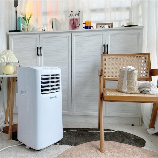 5,100 BTU Portable Air Conditioner Cools 270 Sq. Ft. with Dehumidifier and 2 Fan Speeds in White
