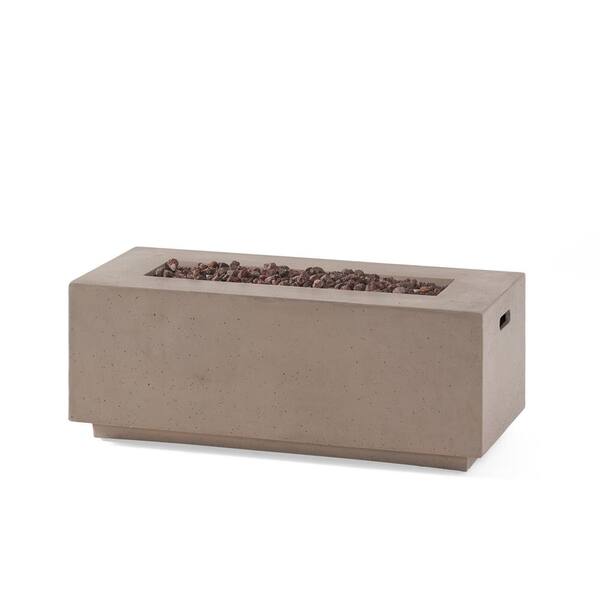 Mayfair Dark Grey Rectangular Stone Fire Pit (No Tank Holder)