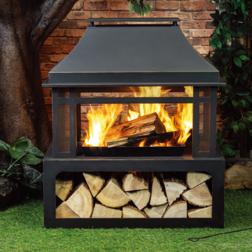 40inch Metal Wood Burner Fireplace
