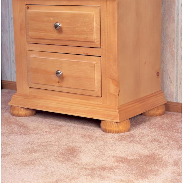 Pine Bun Foot - 2 in. H x 4 in. Dia. - Sanded Unfinished Wood - DIY Small Legs for Sofas, Stools, Hutches, Dressers