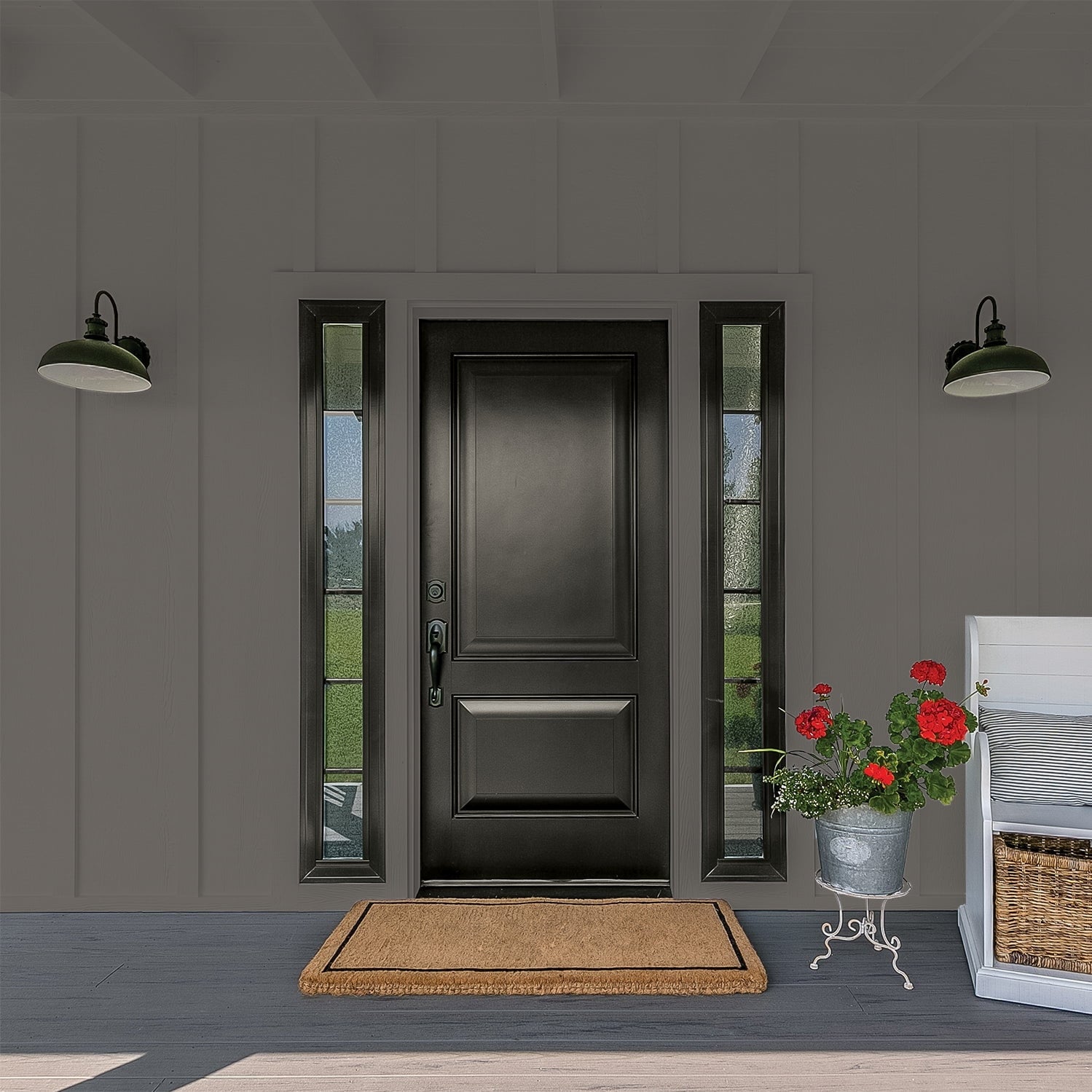 Glidden Fundamentals Exterior Paint Stone's Throw / Gray, Flat, 1 Gallon