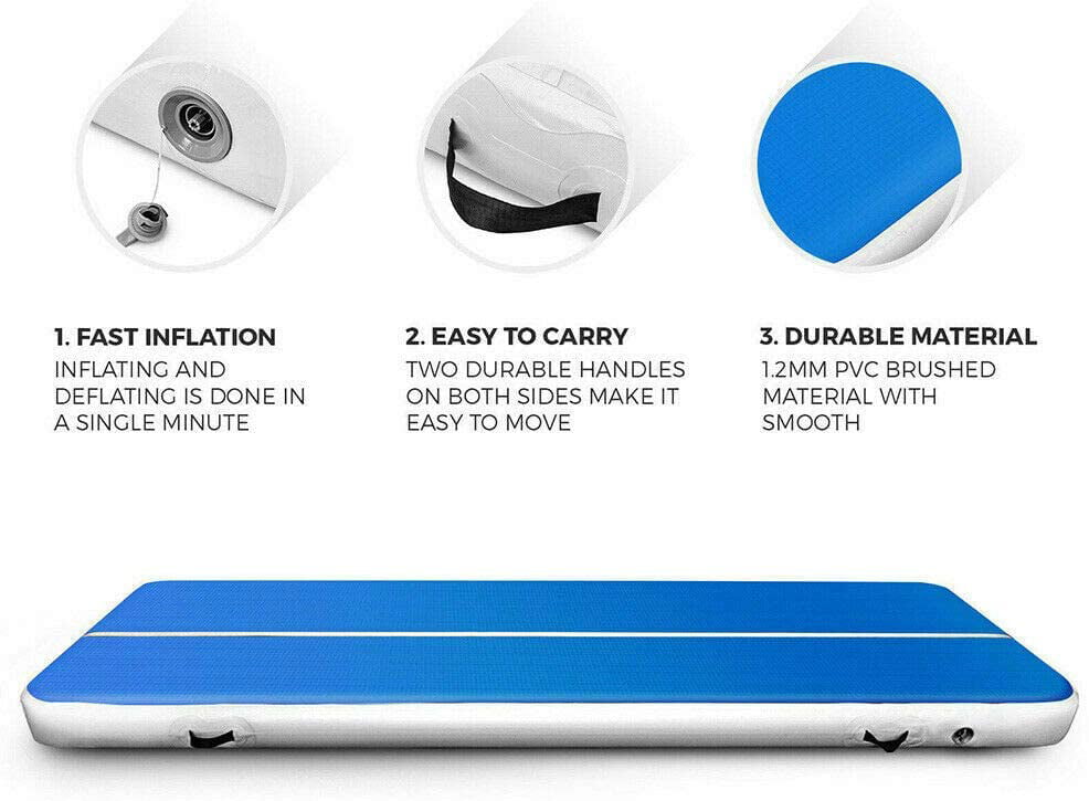 20 X 6.6 FT Inflatable Air Mat Tumble Track Tumbling Mat, 8 Inches Thickness Training Mat With Carry Bag Electric Pump for Home/Gym/Yoga/Training/Cheerleading