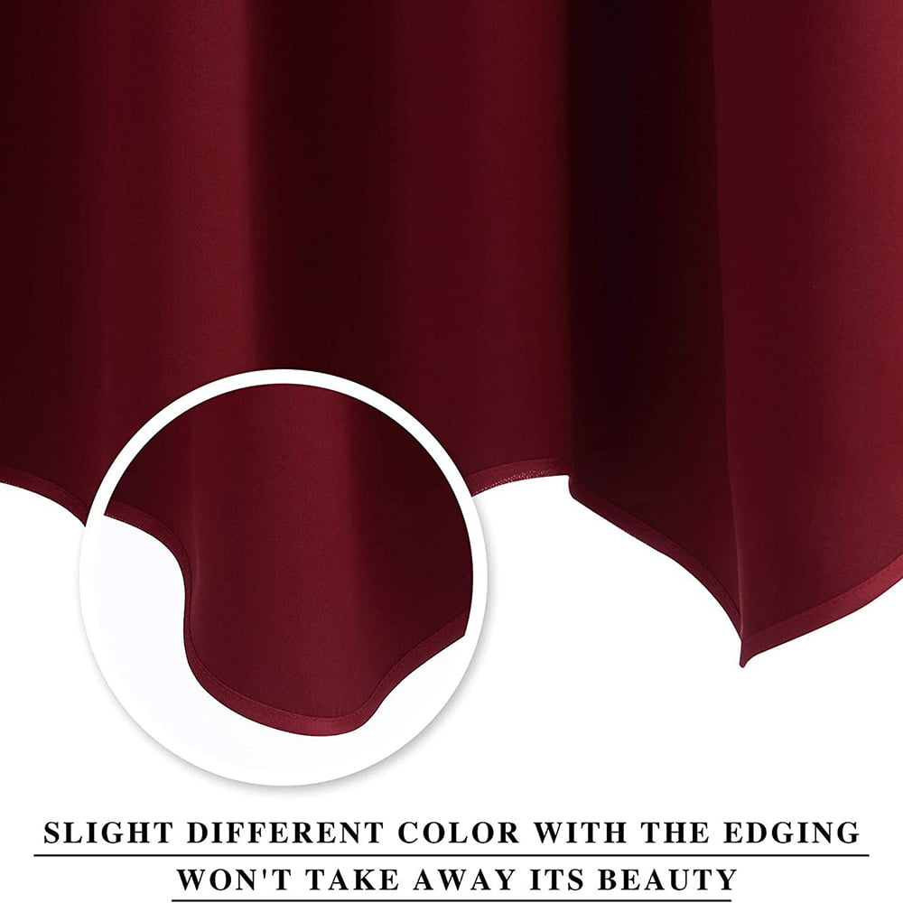 CUH 2 Panels Luxury Thermal Insulated Valance Window Living Room Drapes Blackout Curtain Privacy UV Protection Bedroom Rod Pocket