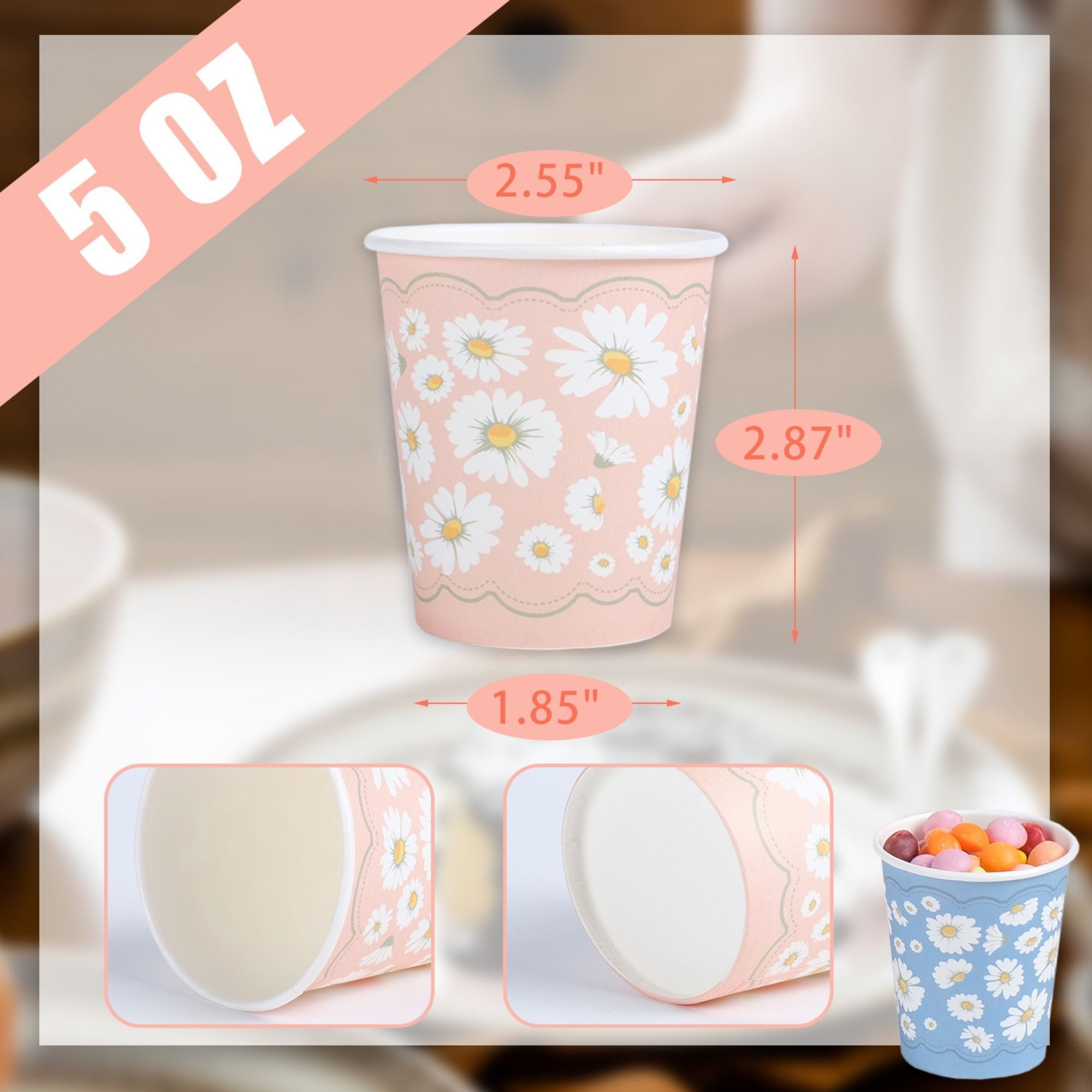 Lamosi Disposable Cups Paper Cups Mouthwash Cups, 5 oz, 300 Count