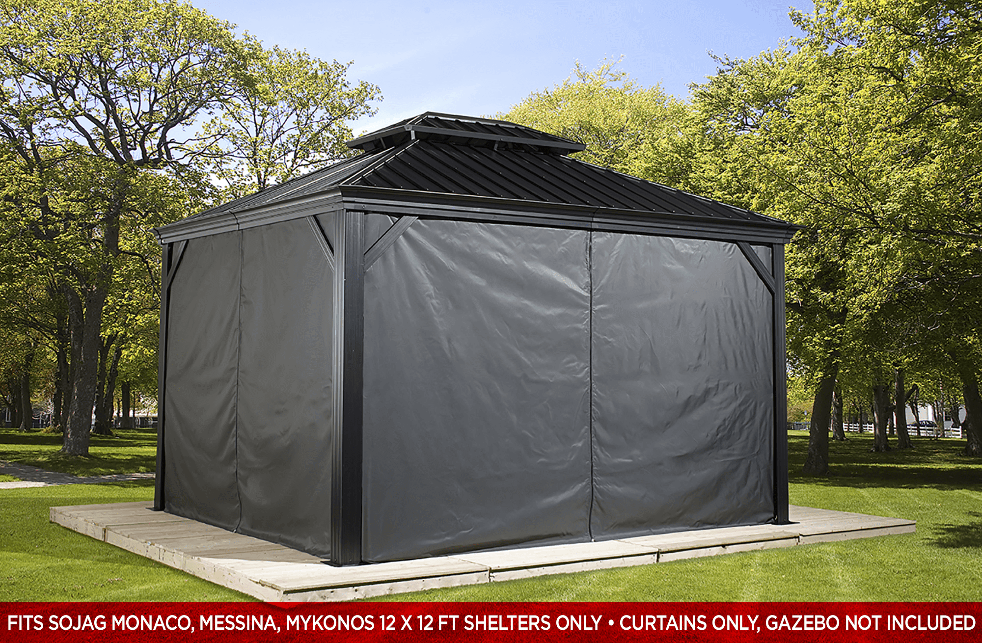 Sojag 12' x 12' Messina & Mykonos Gazebo Curtains