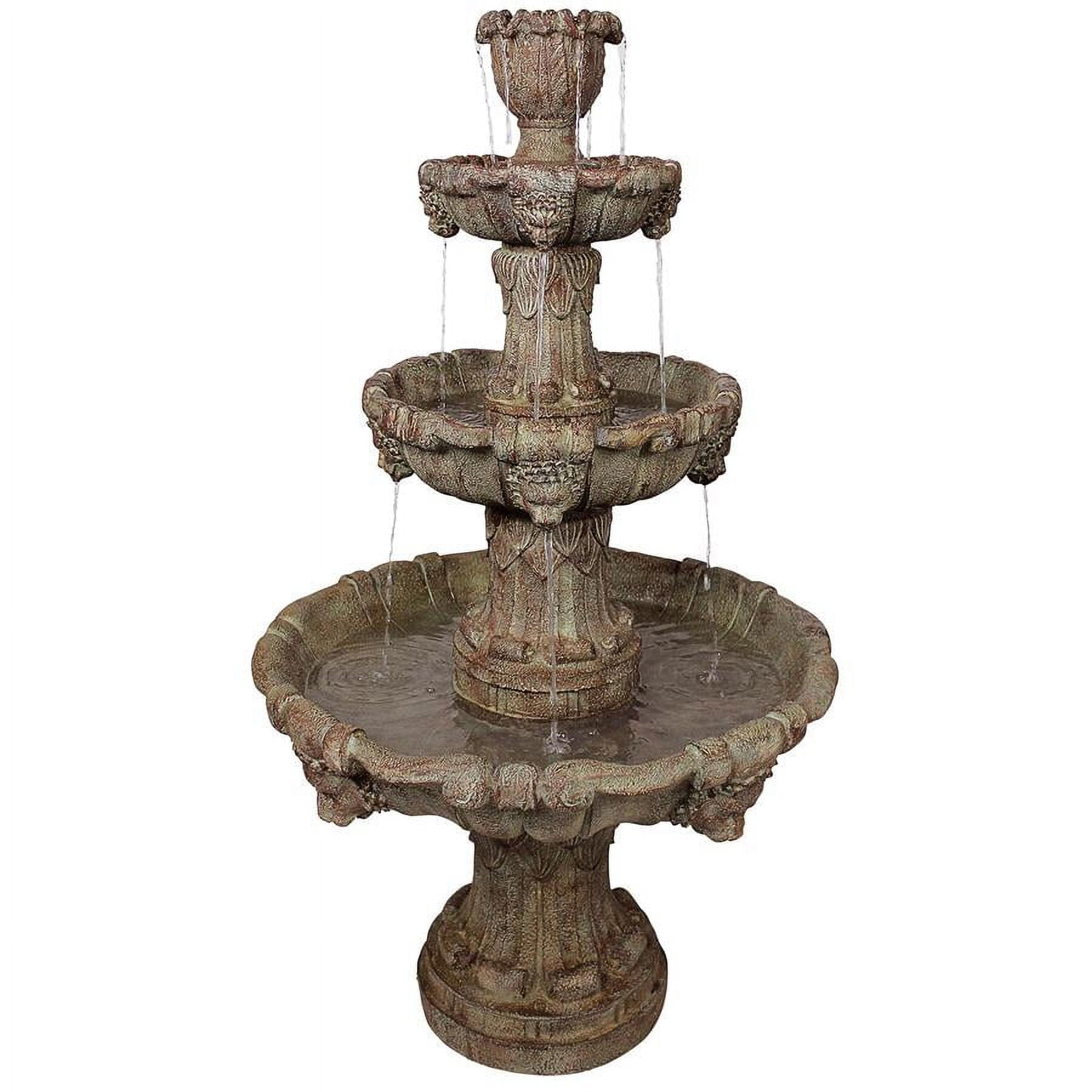Design Toscano Medici Lion Four-Tier Fountain