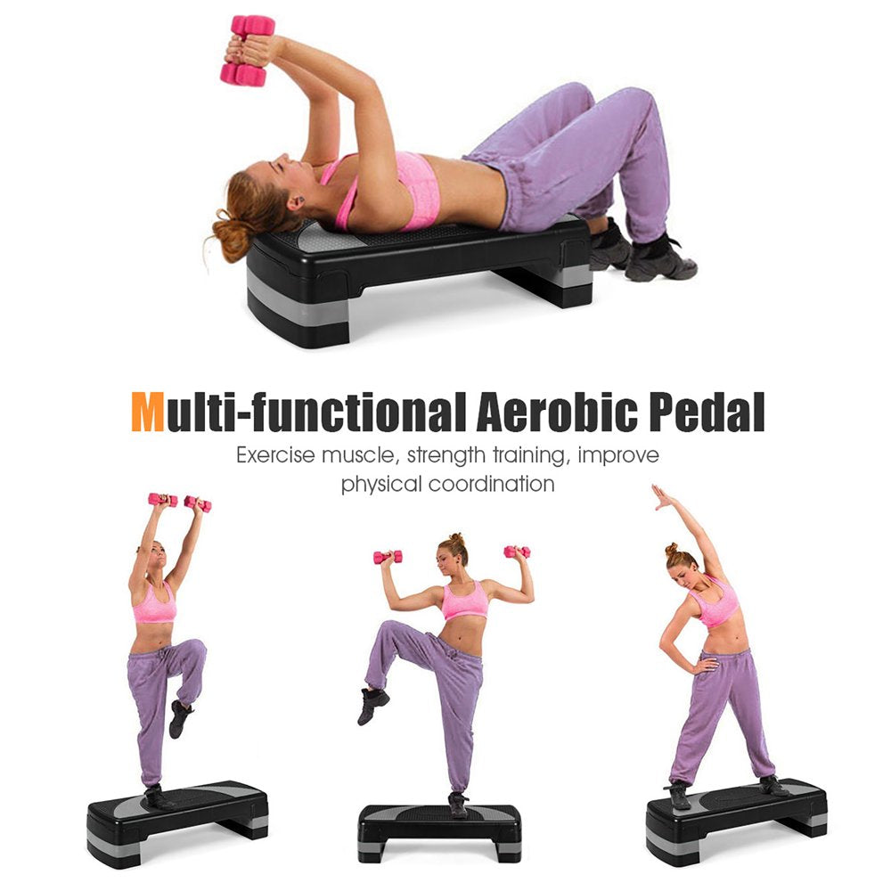 31‘‘ Aerobic Exercise Stepper Cardio Trainer 3 in 1 Adjustable Height 4‘‘ - 6‘‘ - 8‘‘