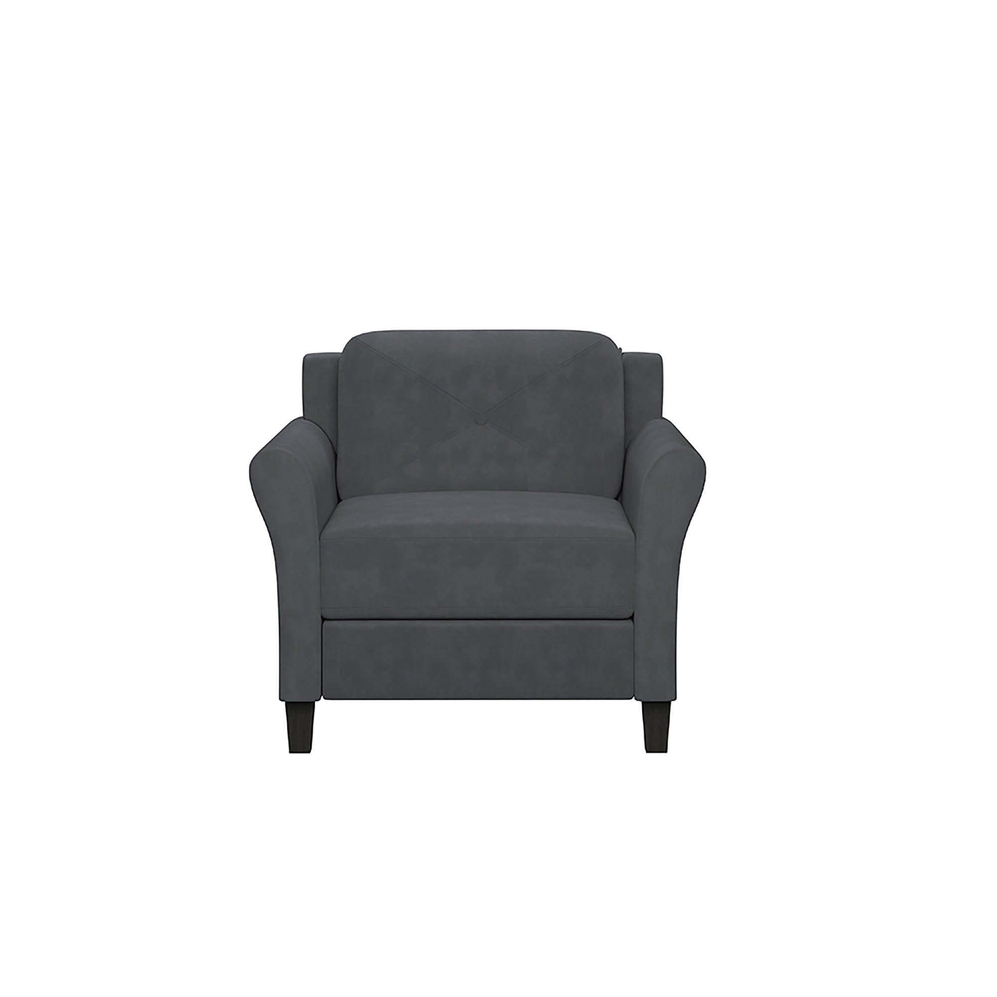Lifestyle Solutions Taryn Club Chair, Dark Gray Fabric