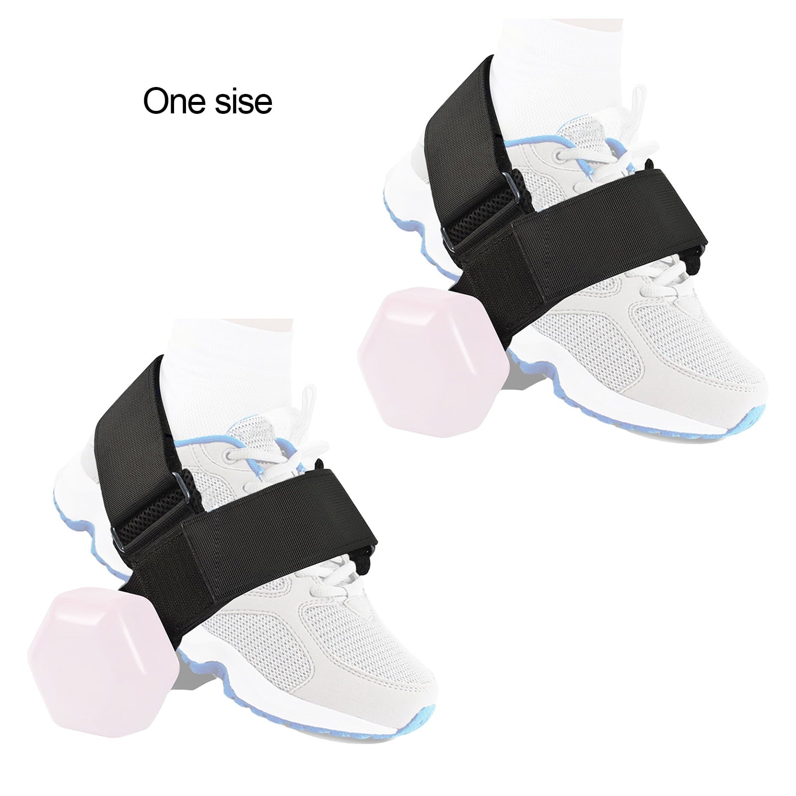 Xinhuadsh 1 Pair Ankle Straps Dumbbell Foot Attachment with Fastener Tape Adjustable Dumbbell Attachment Ankle Weights Fitness Equipment