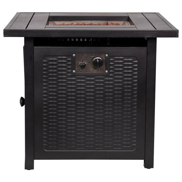 Black Steel Fire Pit Table
