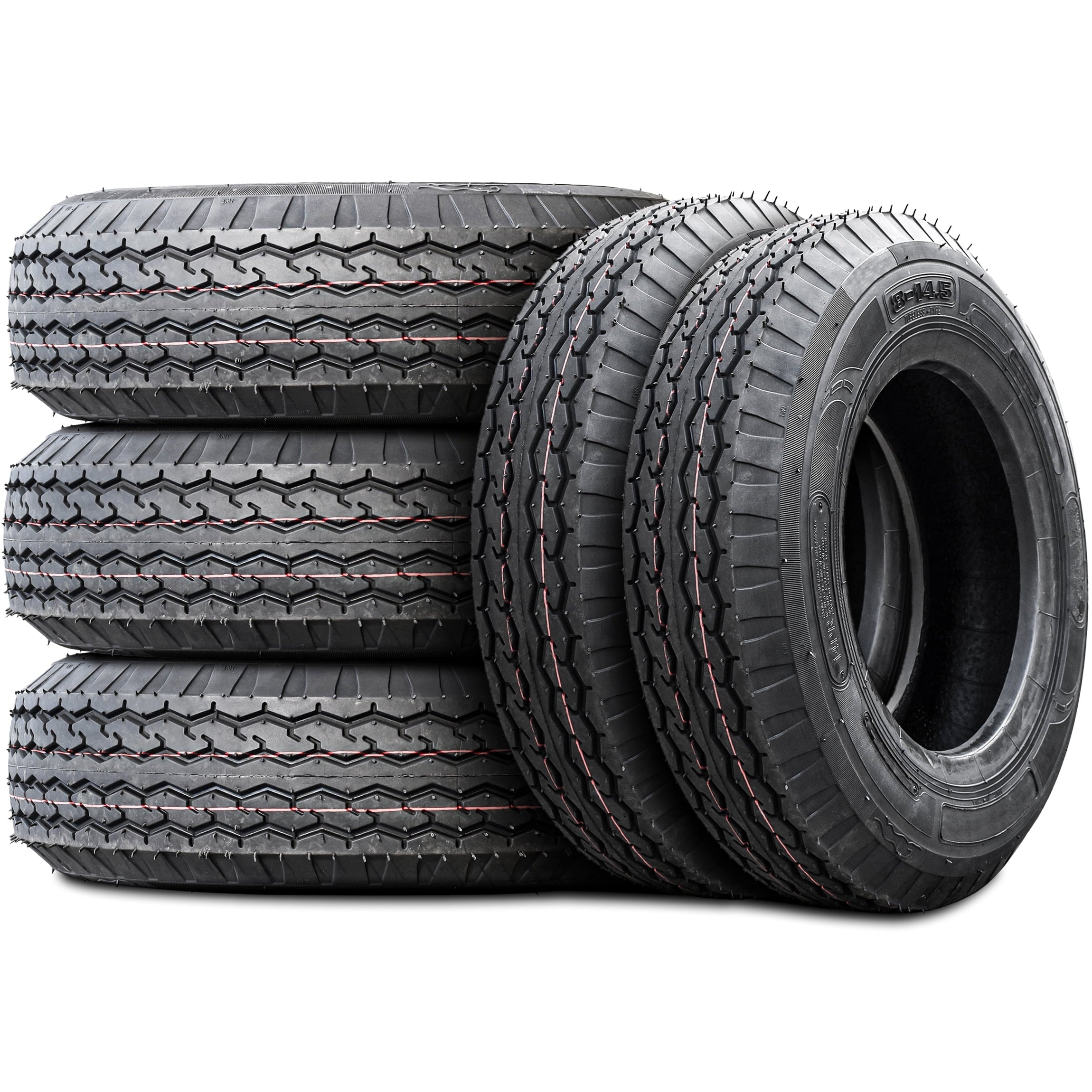 Set of 4 (FOUR) Nama NM519 ST 8-14.5 Load G (14 Ply) Heavy Duty Mobile Home Trailer Tires