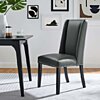Modway Baron Vegan Leather Dining Chair in Gray