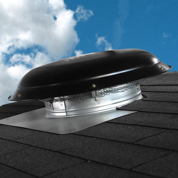 1600 CFM Heavy-Duty Black Galvanized Steel Electric Power Attic Roof Ventilator