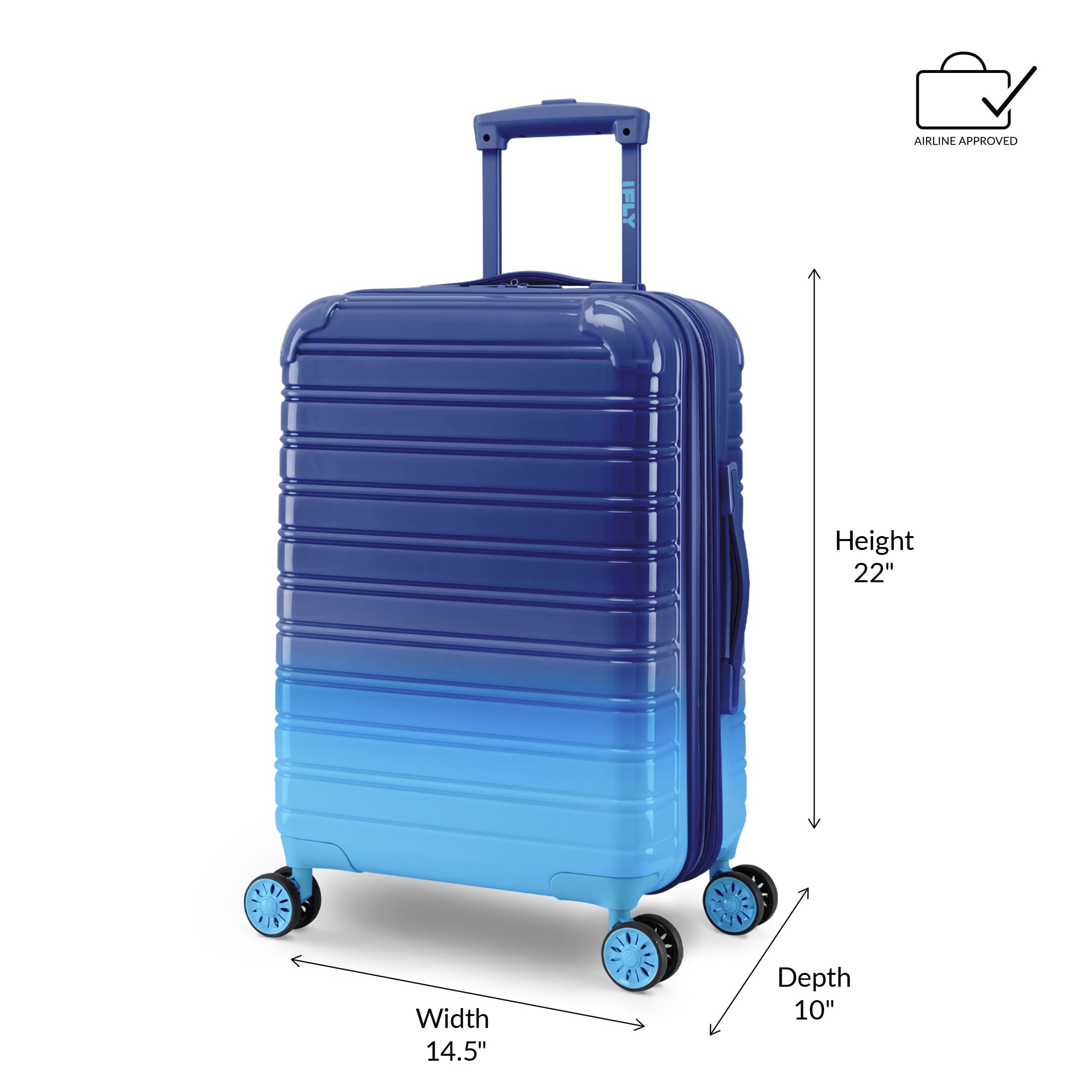 iFLY Hardside Fibertech Carry On Luggage 20