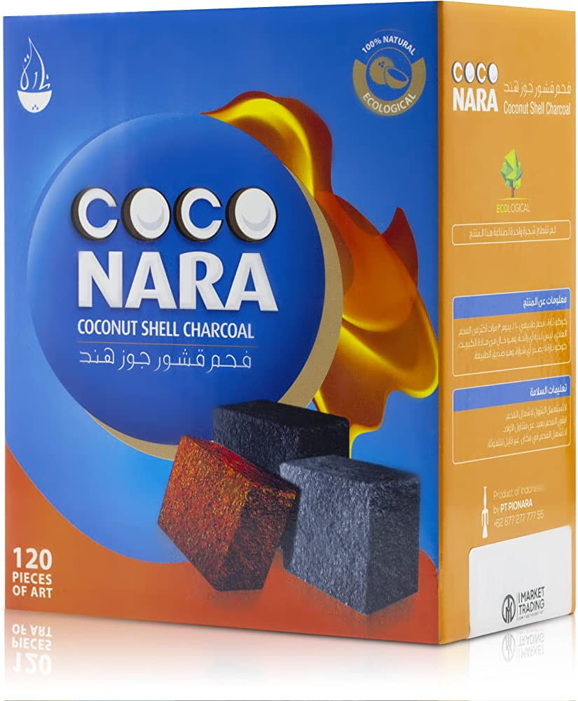 CocoNara Natural Charcoal (120 Flat Pieces)