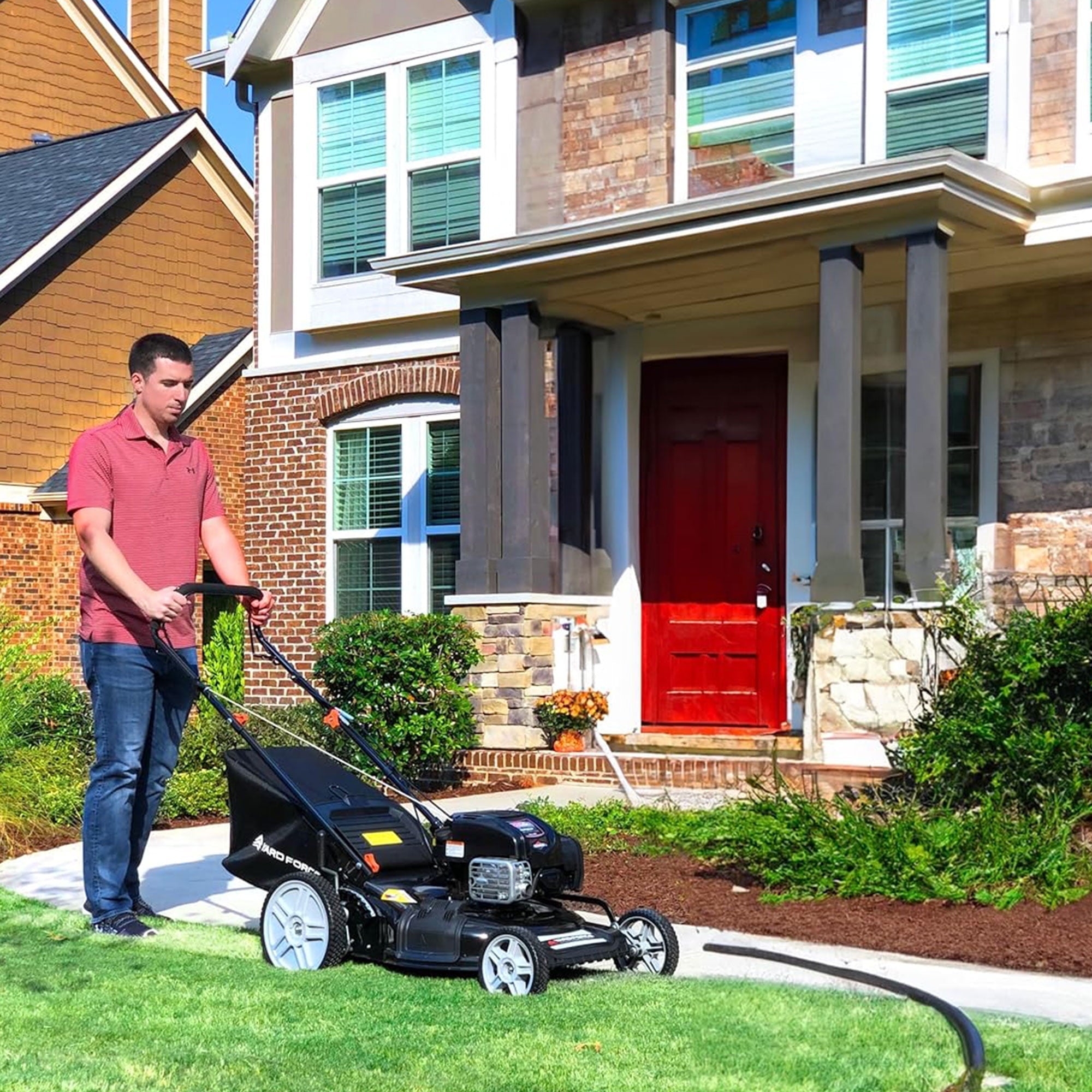 Yard Force 21 in. Self-Propelled RWD Walk Behind Mower