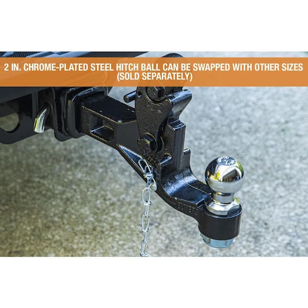 2 in. 6-Ton Chrome Receiver Mount Combination Hitch Ball