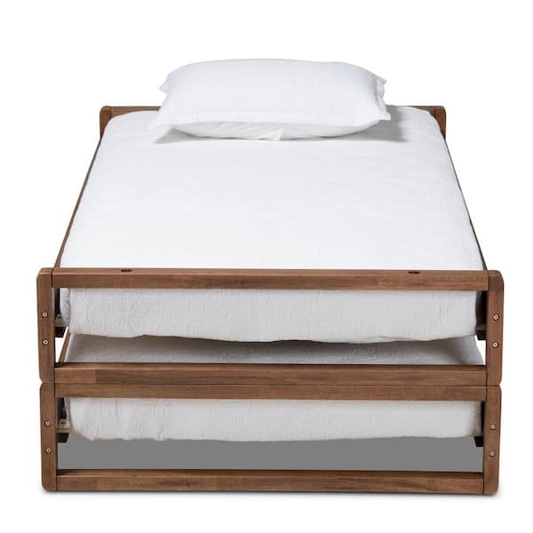 Klara Walnut Expandable Bed Frame