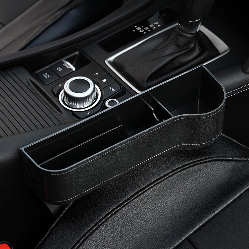 Car Seat Storage Pockets Box, Console Side Organizer, Auto Seat Gap Filler, Front Seat Organizer Stowing Tidying for Phone, Keys, Cards, Cigarette, Wallets, Sunglasses