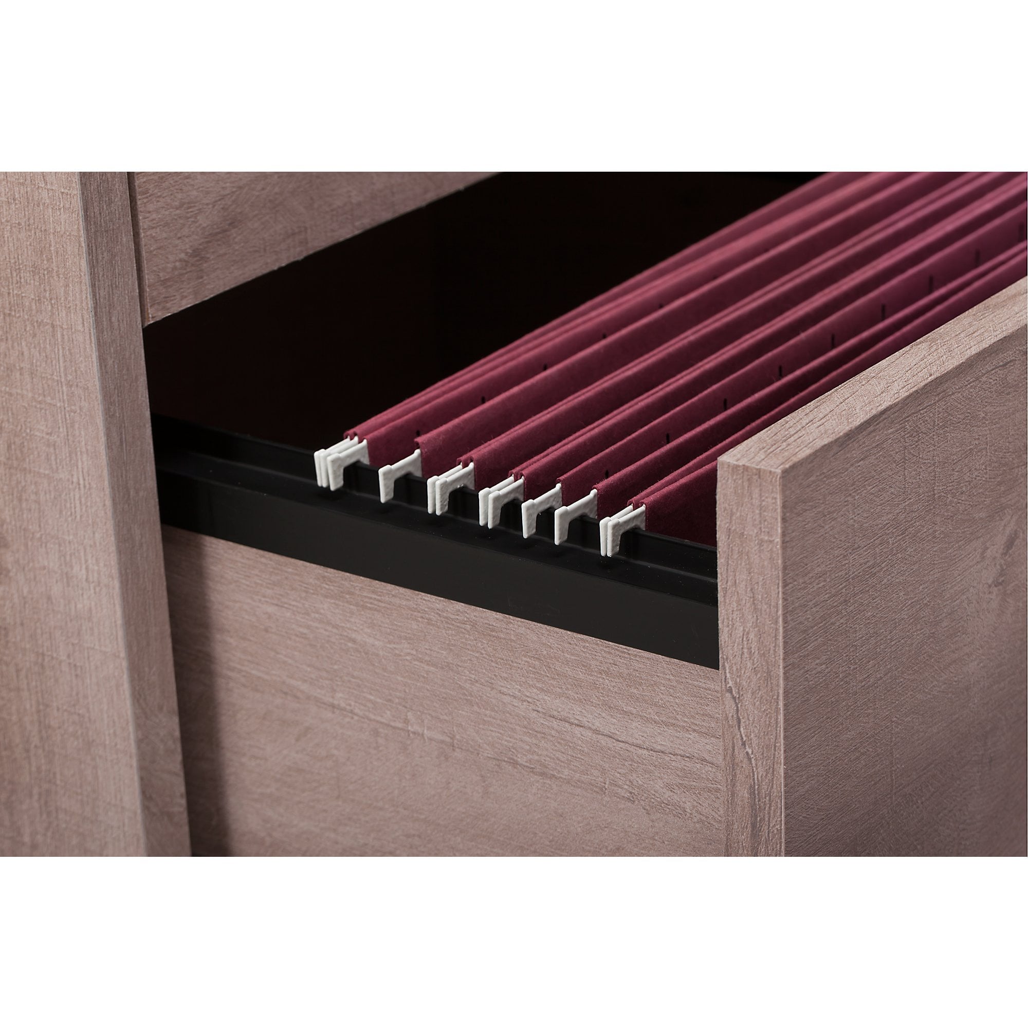 Bush Furniture Key West 2 Drawer Mobile File Cabinet in Washed Gray