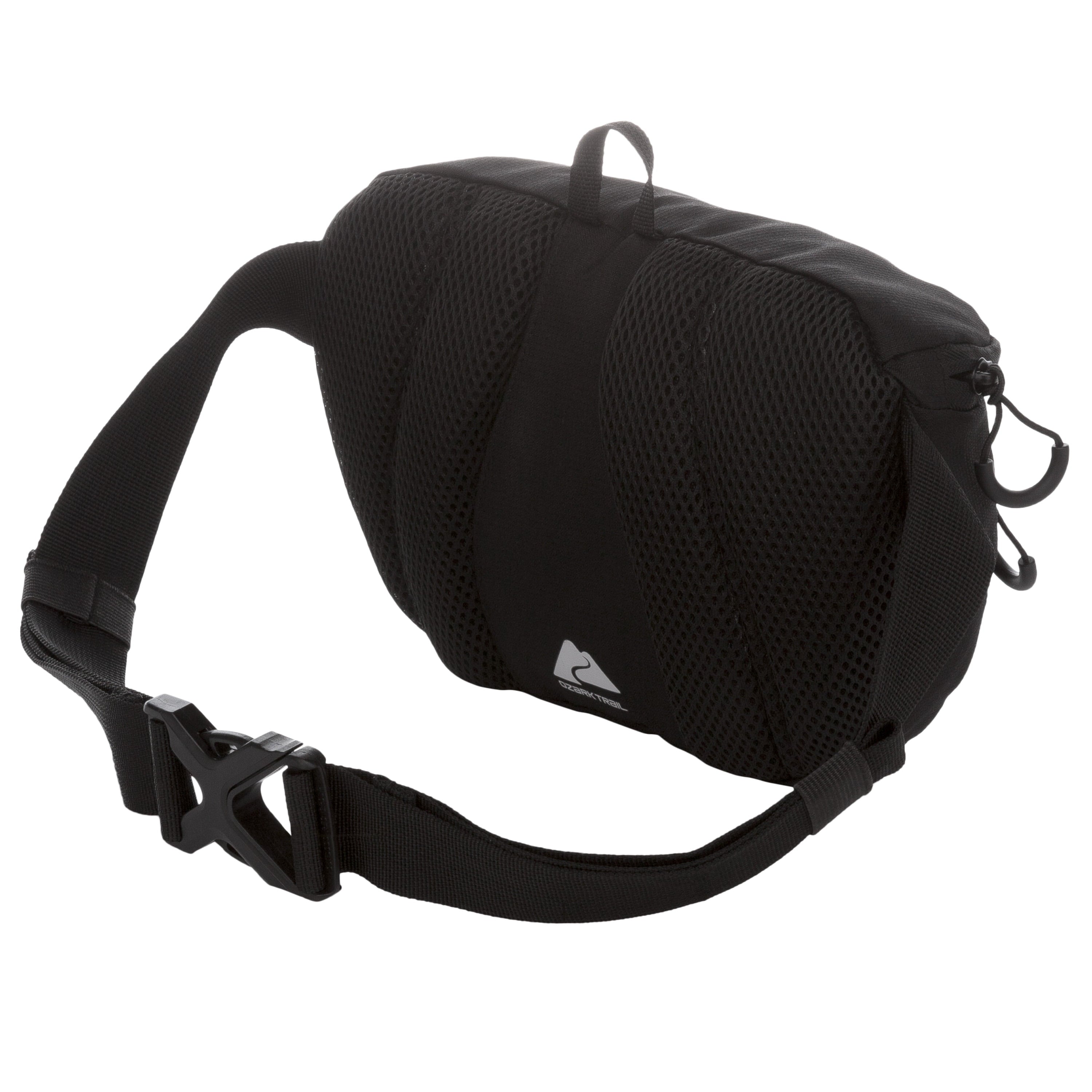 Ozark Trail 2.5 Ltr Waist Pack, Black, Unisex, Fanny Pack, Polyester Zipper