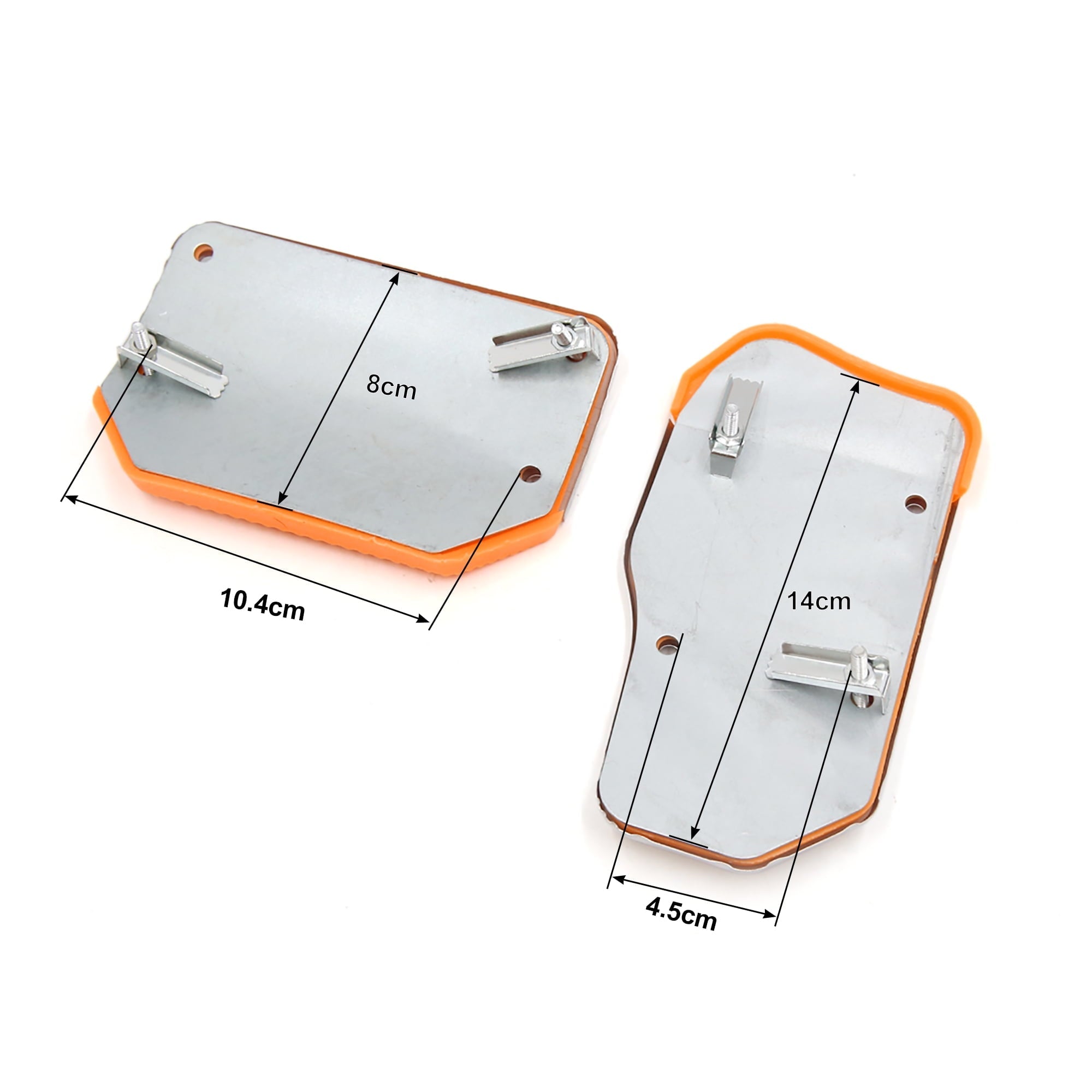 Unique Bargains 2 in 1 Racing Sports Non-Slip Automatic Car Gas Brake Pedal Pads Cover Orange