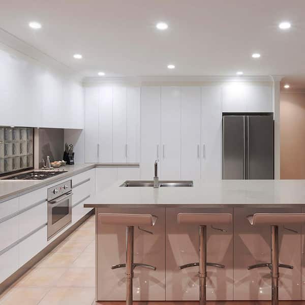 6 in. LED Slim 3 CCT Canless - White - (12-Pack)