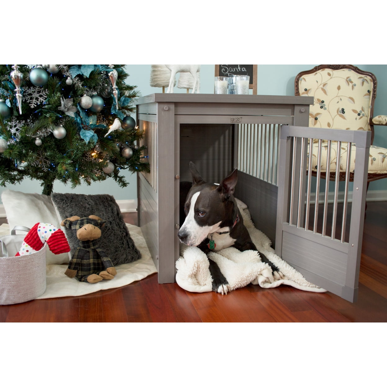 ECOFLEX® Dog Crate End Table - Grey Large
