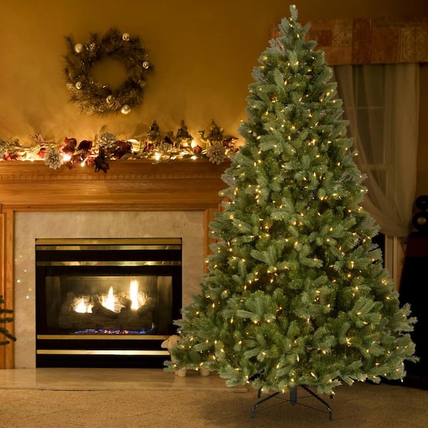 6-1/2 ft. Feel Real Downswept Douglas Fir Hinged Artificial Christmas Tree with 650 Clear Lights