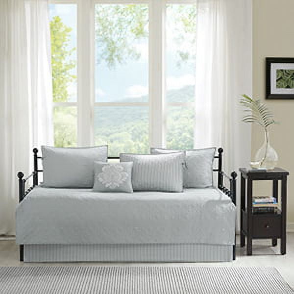 Home Essence Vancouver 6 Piece Reversible Daybed Cover Set, Grey