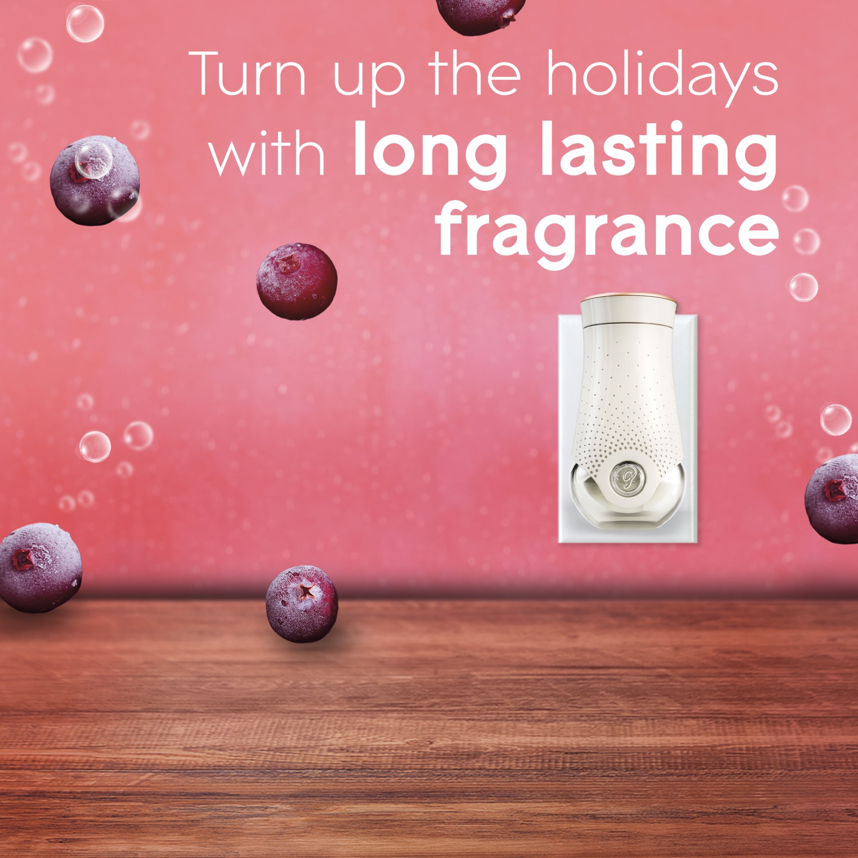 Glade PlugIns Scented Oil, 2 Refills, Crisp Cranberry Champagne, 0.67oz each, 1.34 oz Total