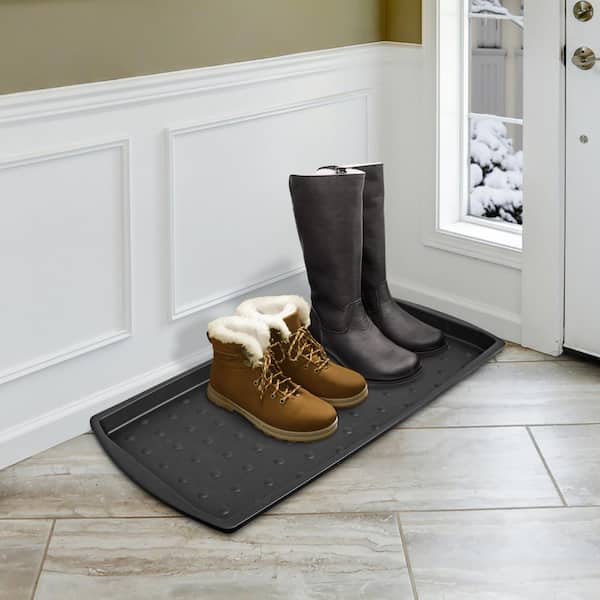 Soho Black 15 in. x 29 in. Boot Tray