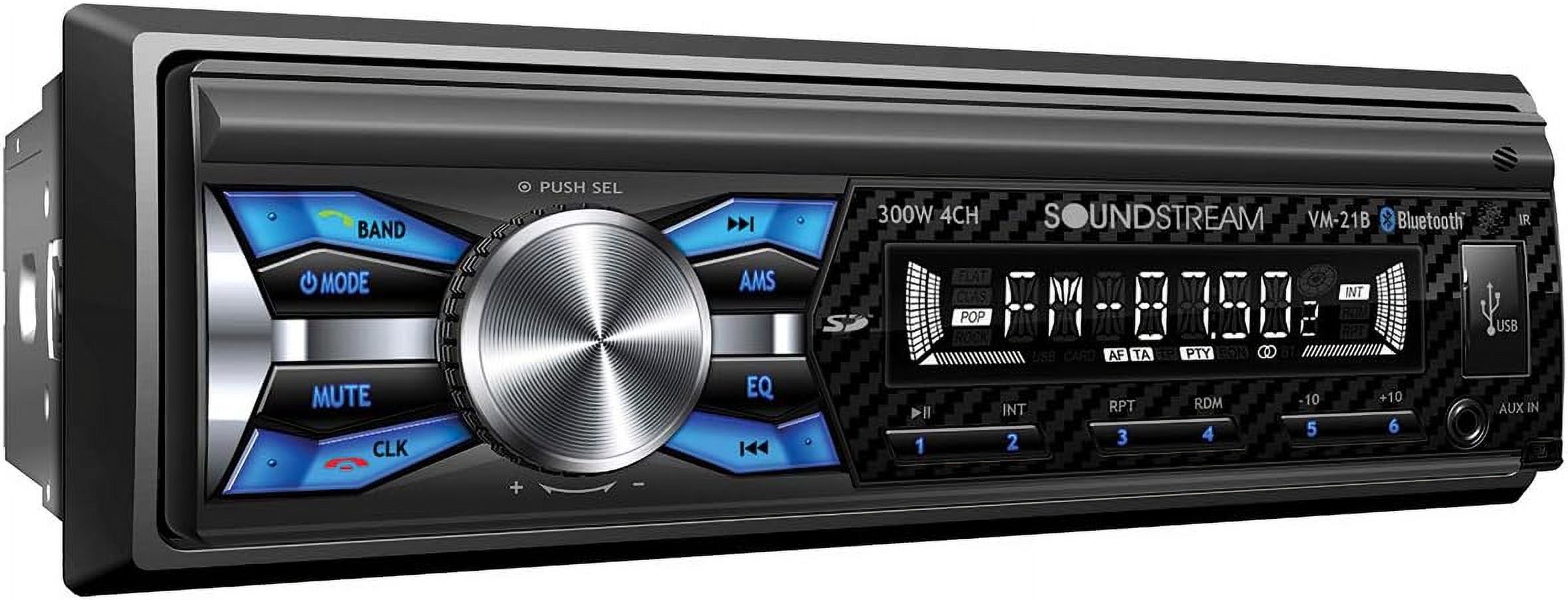 Soundstream VM21B 1-din Digital Audio Head Unit W/ 32gb Usb Sd Aux & Bluetooth