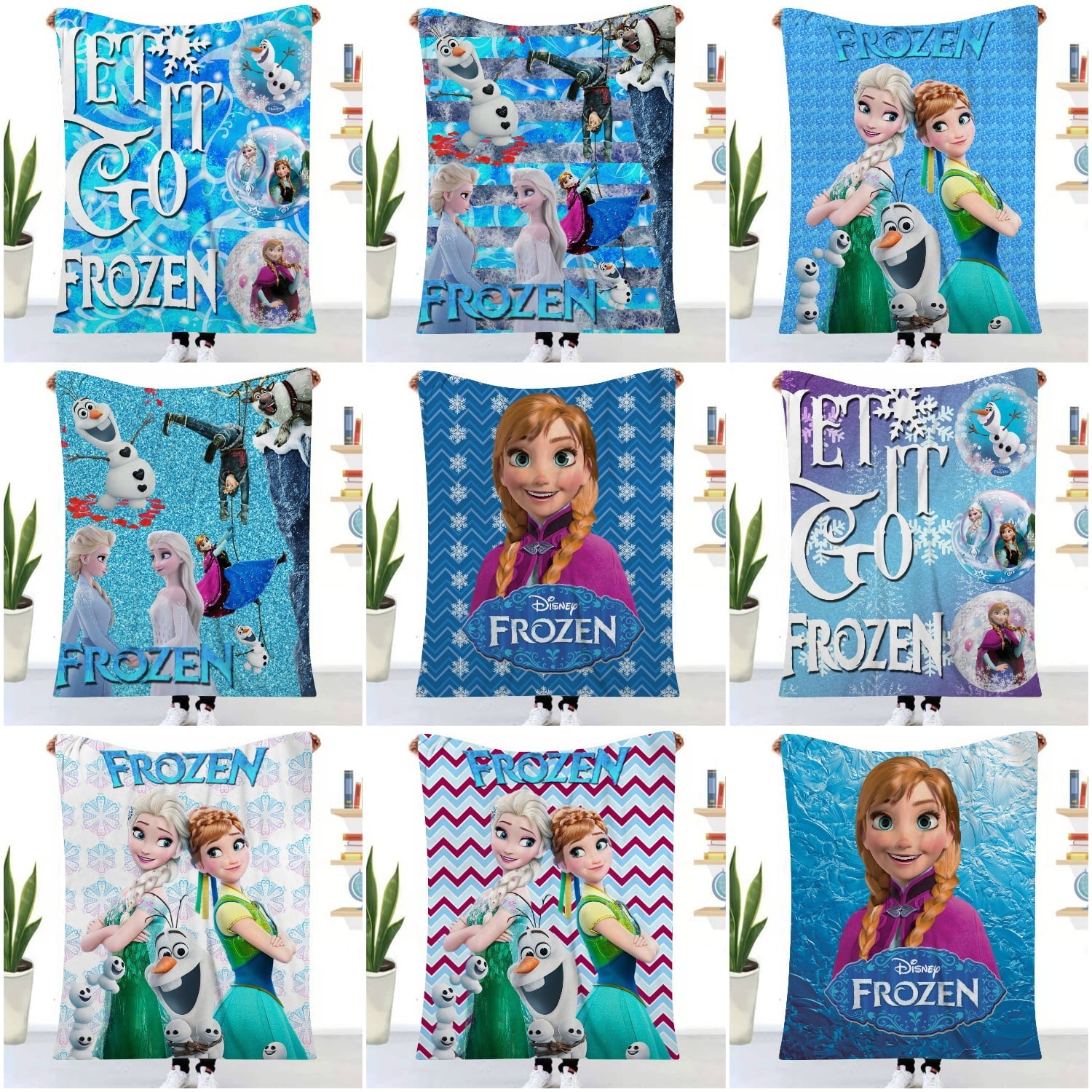 Frozen Blanket for Fall Winter Spring All Season Warm Fuzzy Lightweight Thermal Fleece Summer Autumn Blankets for Couch Bed Sofa, 32x48 inch