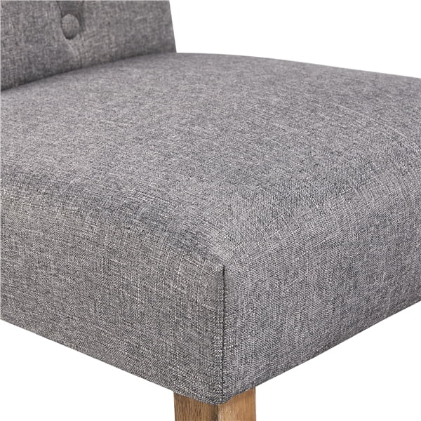 SMILE MART 6pcs Padded Parsons Fabric Upholstered Dining Chairs, Beige