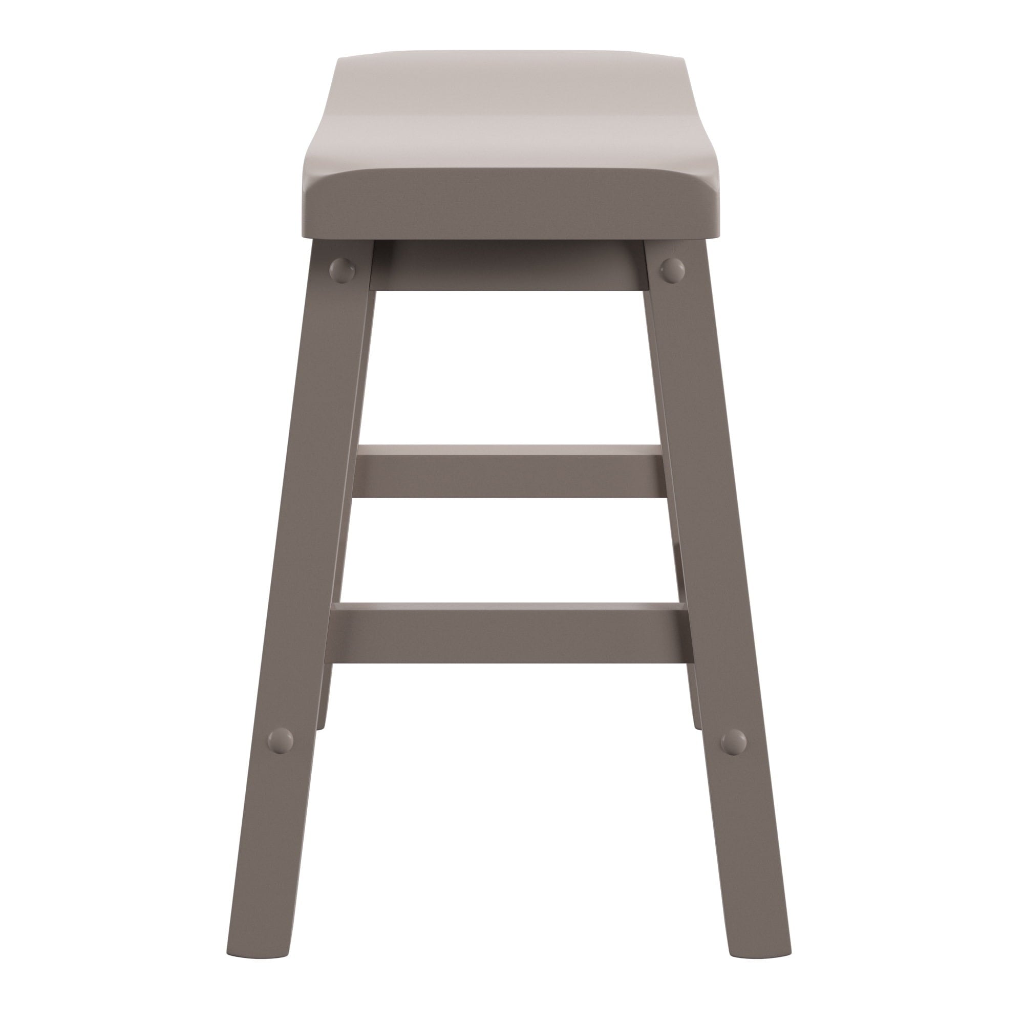 Weston Home Ashby 18-inch Backless Stools, Set of 2, Frost Grey Finish