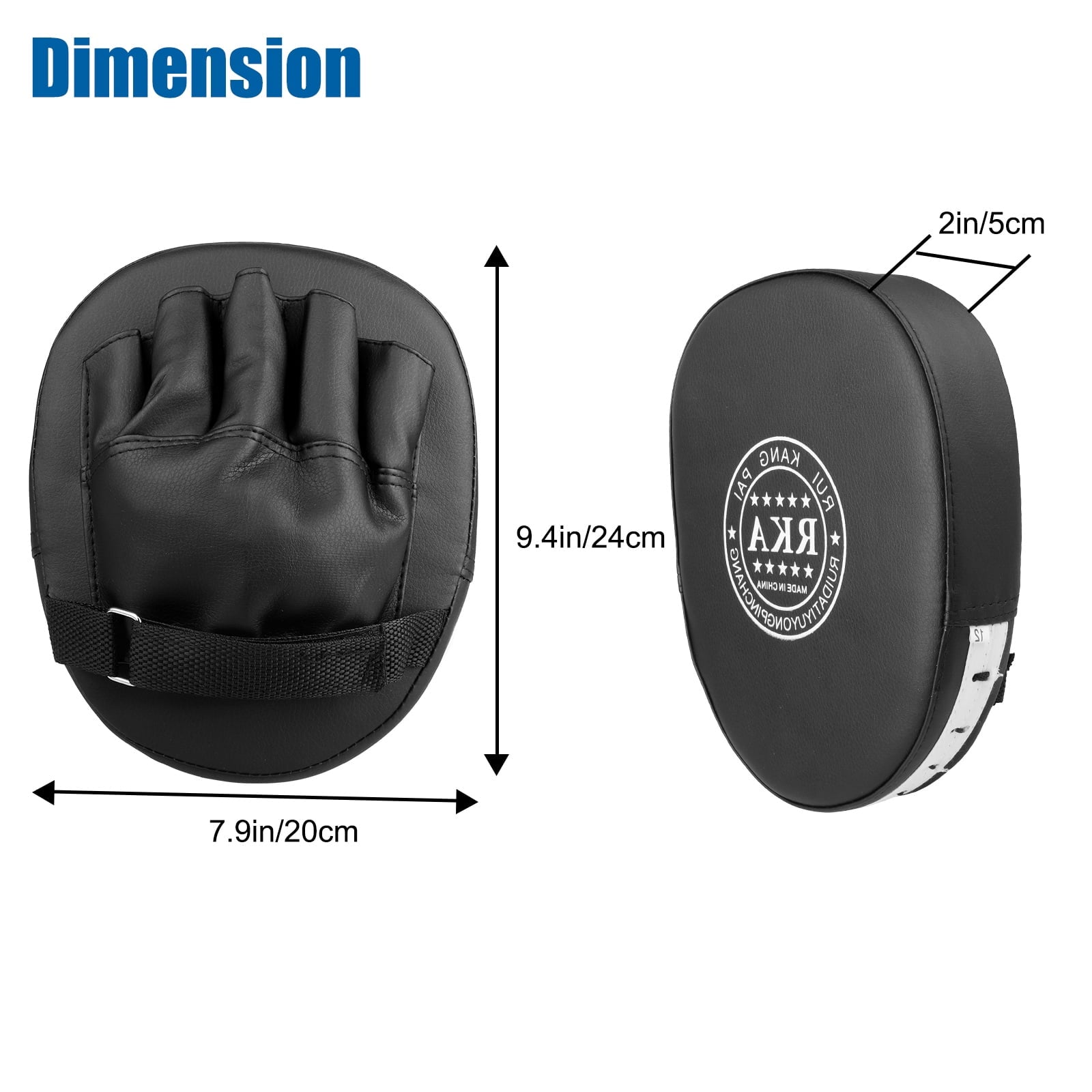 2pcs Boxing Mitts, EEEkit MMA Punching Boxing Training Hand Pads PU Leather Punching Kicking Palm Pads Training Boxing Target Pad,  Ideal for Karate, Muay Thai Kick, Sparring