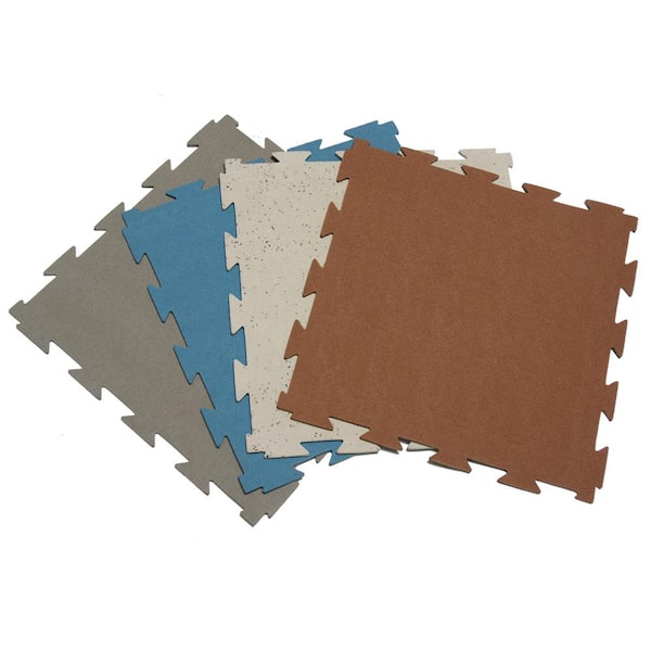 Terra-Flex 1/4 in. x 24 in. x 24 in. Green Interlocking Flooring (10-Pack, 40 sq. ft.)