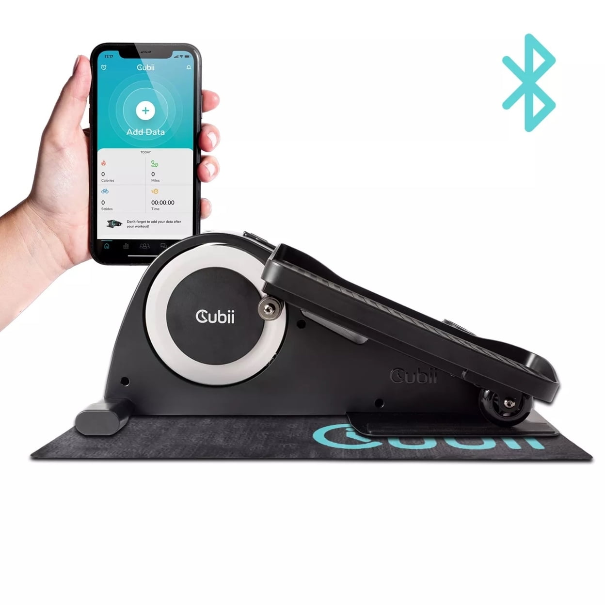 Cubii JR1+ Compact Seated Elliptical With Bluetooth & Gripii Mat