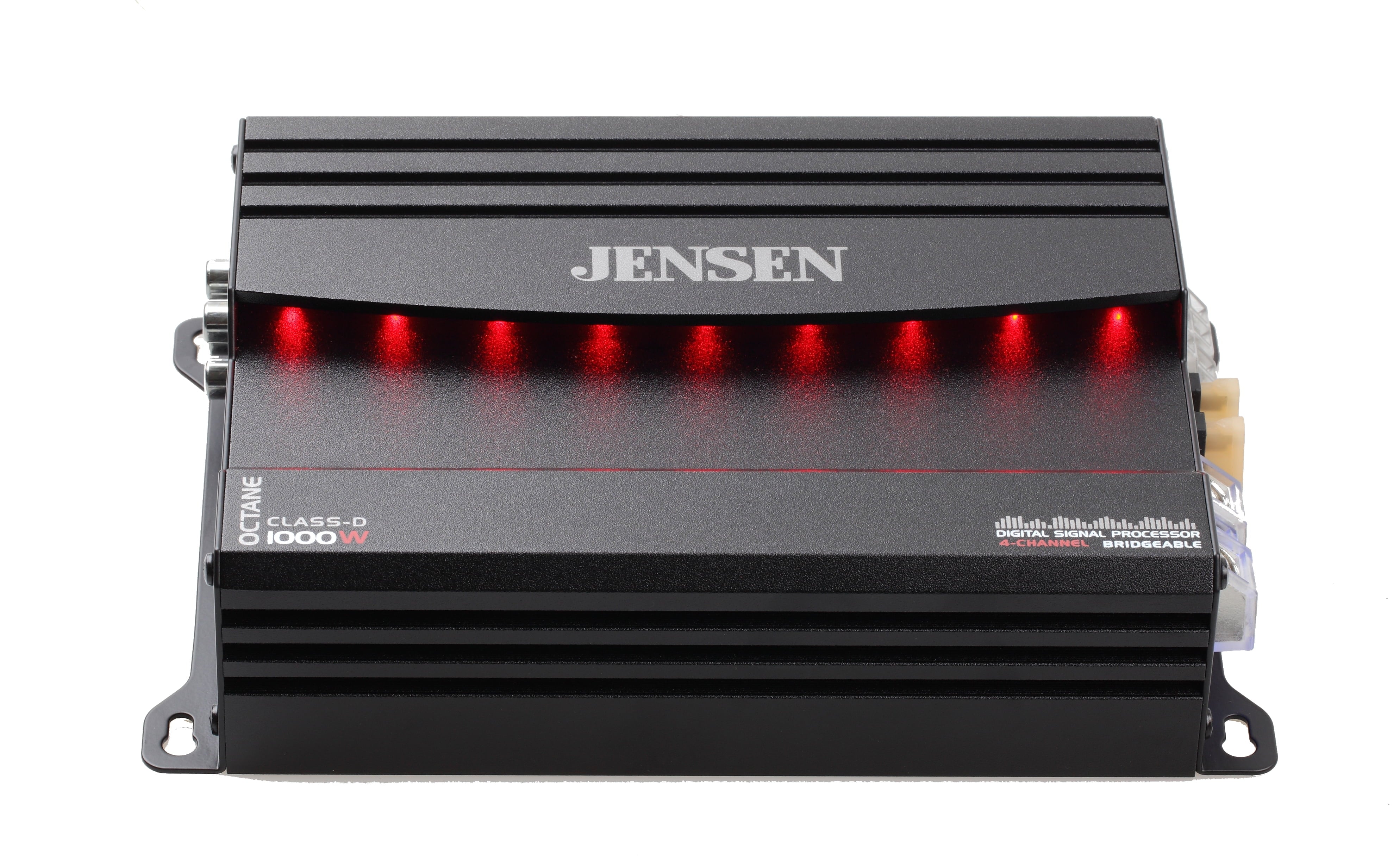 JENSEN XDA94RB Class D 4 Channel Bridgeable Amplifier with 80 Watts x 4 RMS and 1000 Watts