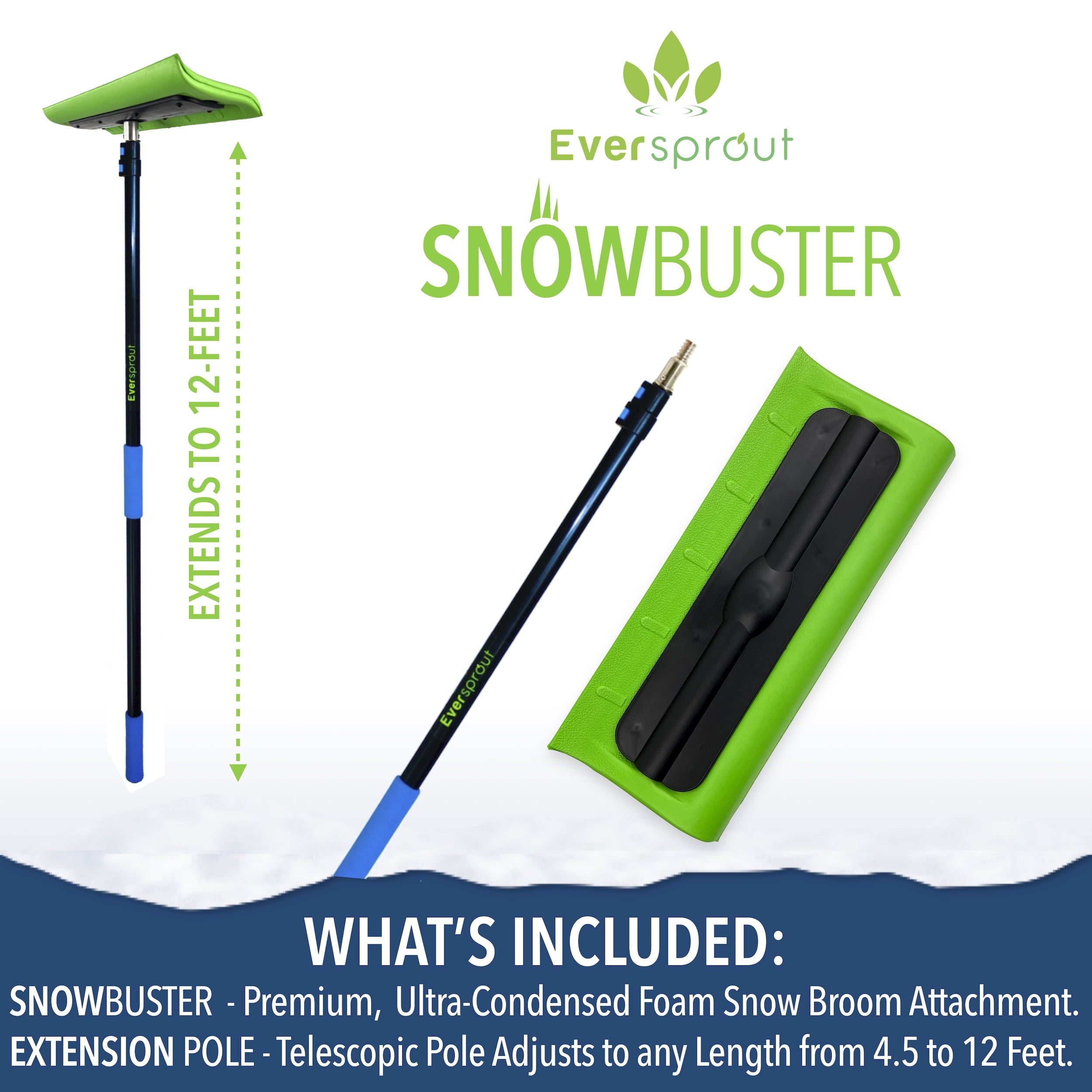 EVERSPROUT Never-Scratch SnowBuster 5-to-12 Foot