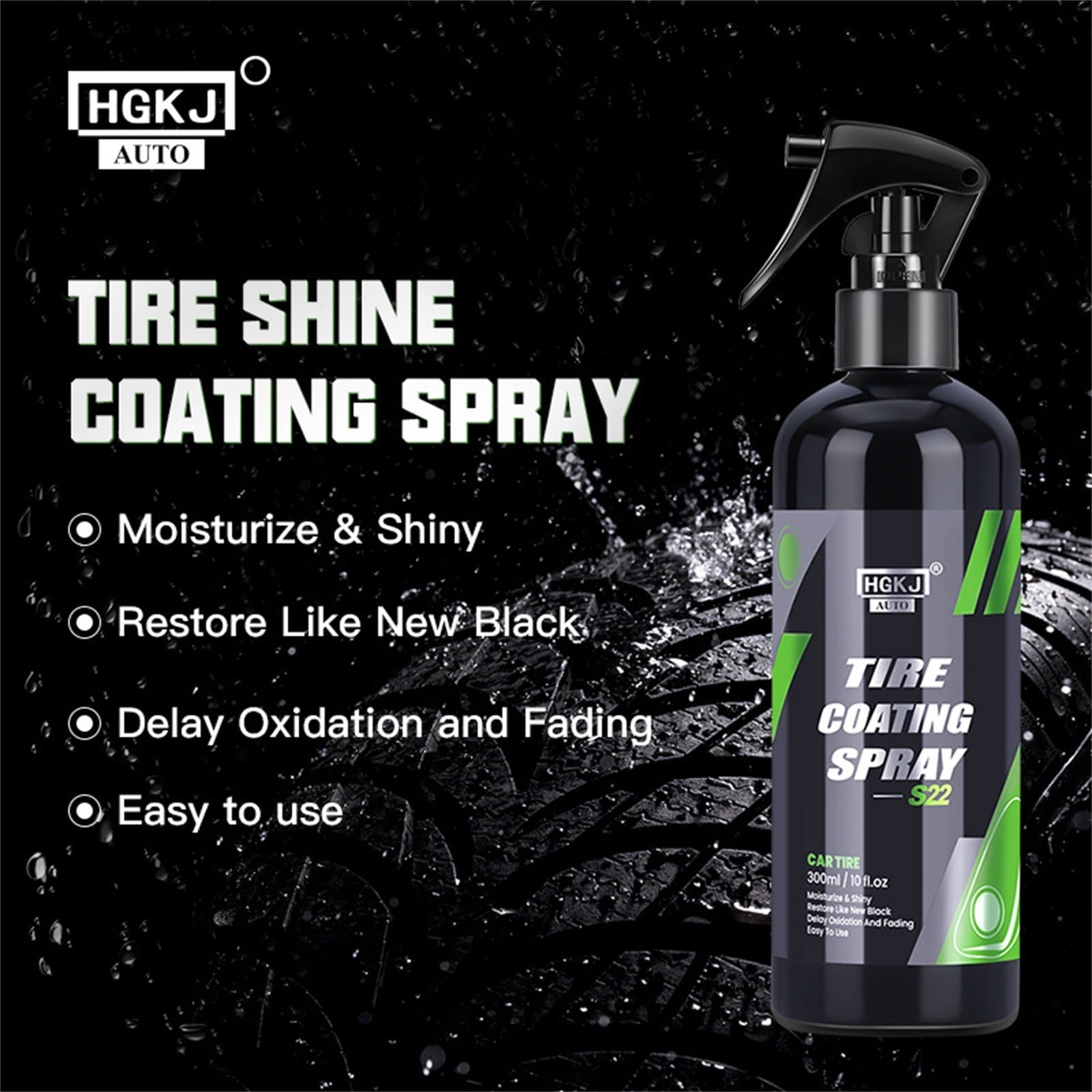 Fridja 50/100/300Ml Tire Coating Spray,Car Tire Coating Polish,Automobile Tire Curing Spray